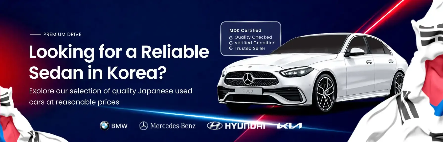 Buy Reliable Used Sedans in Korea | MDK Japan